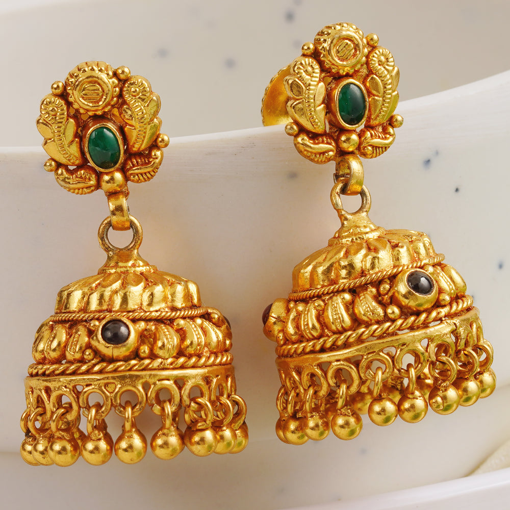 Traditional jhumka earrings in 92.5 silver
