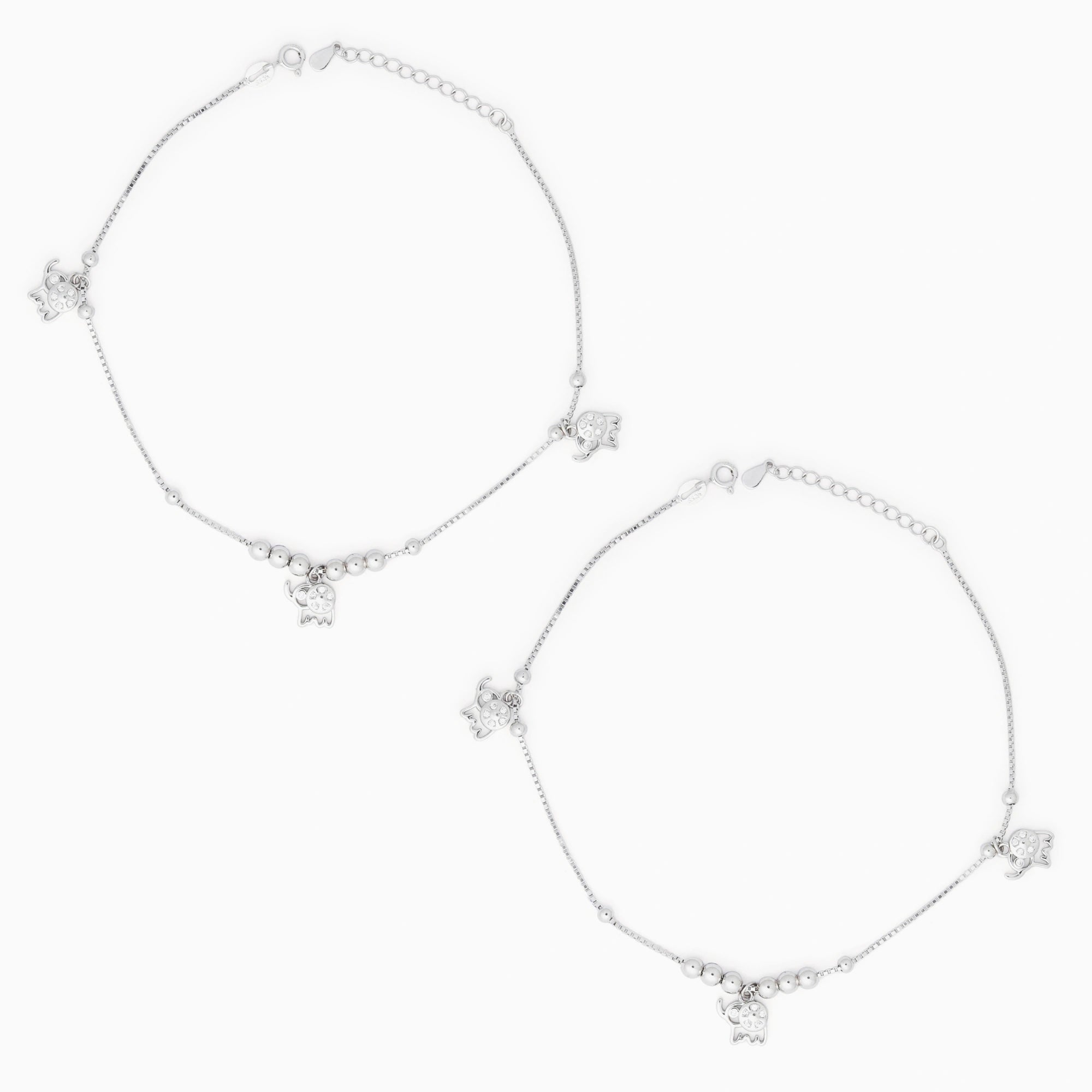 Triple Elephant Charm Motif Anklet Ishna