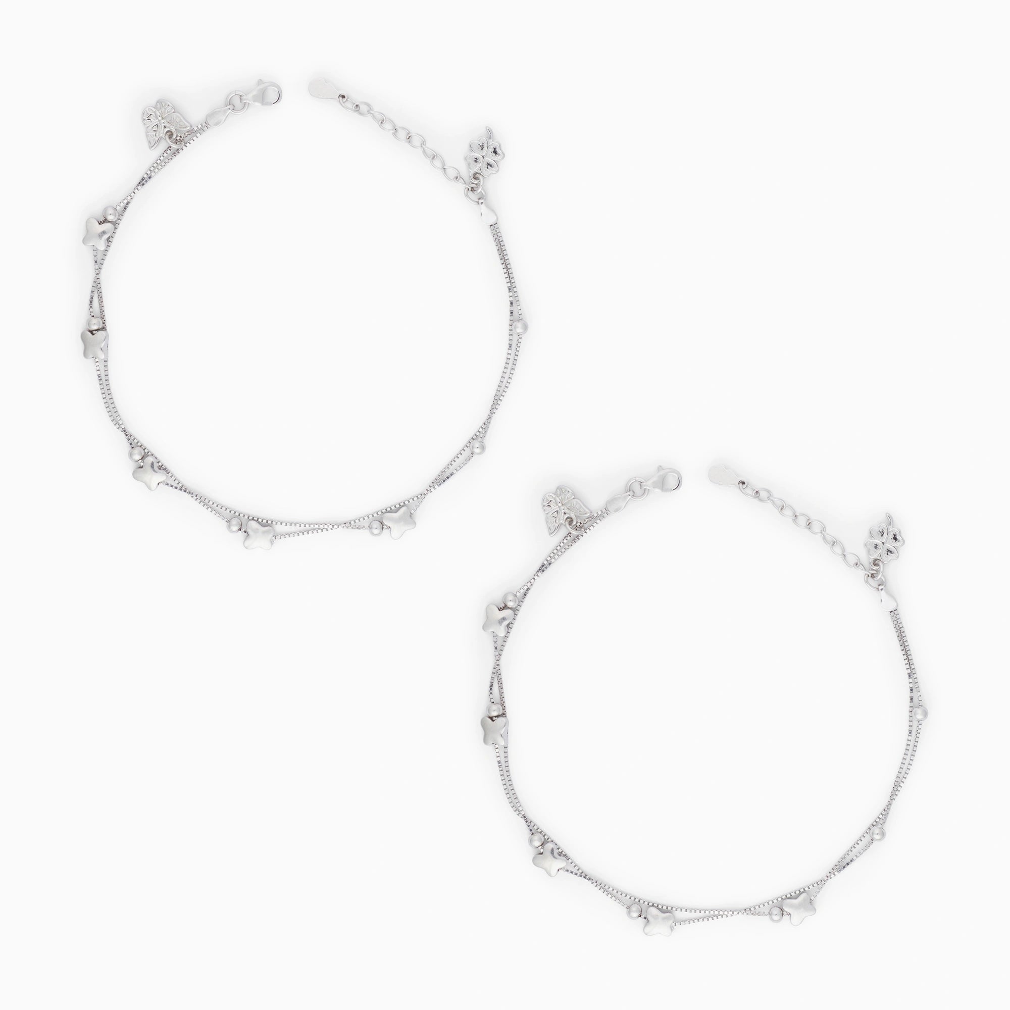 Twin Layer Butterfly Anklet Ishna
