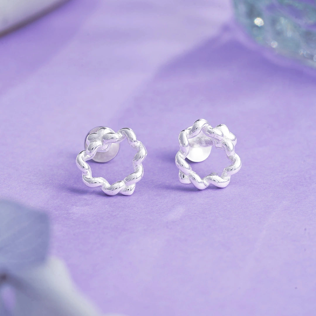Twisted Circle Stud Earrings Ishna
