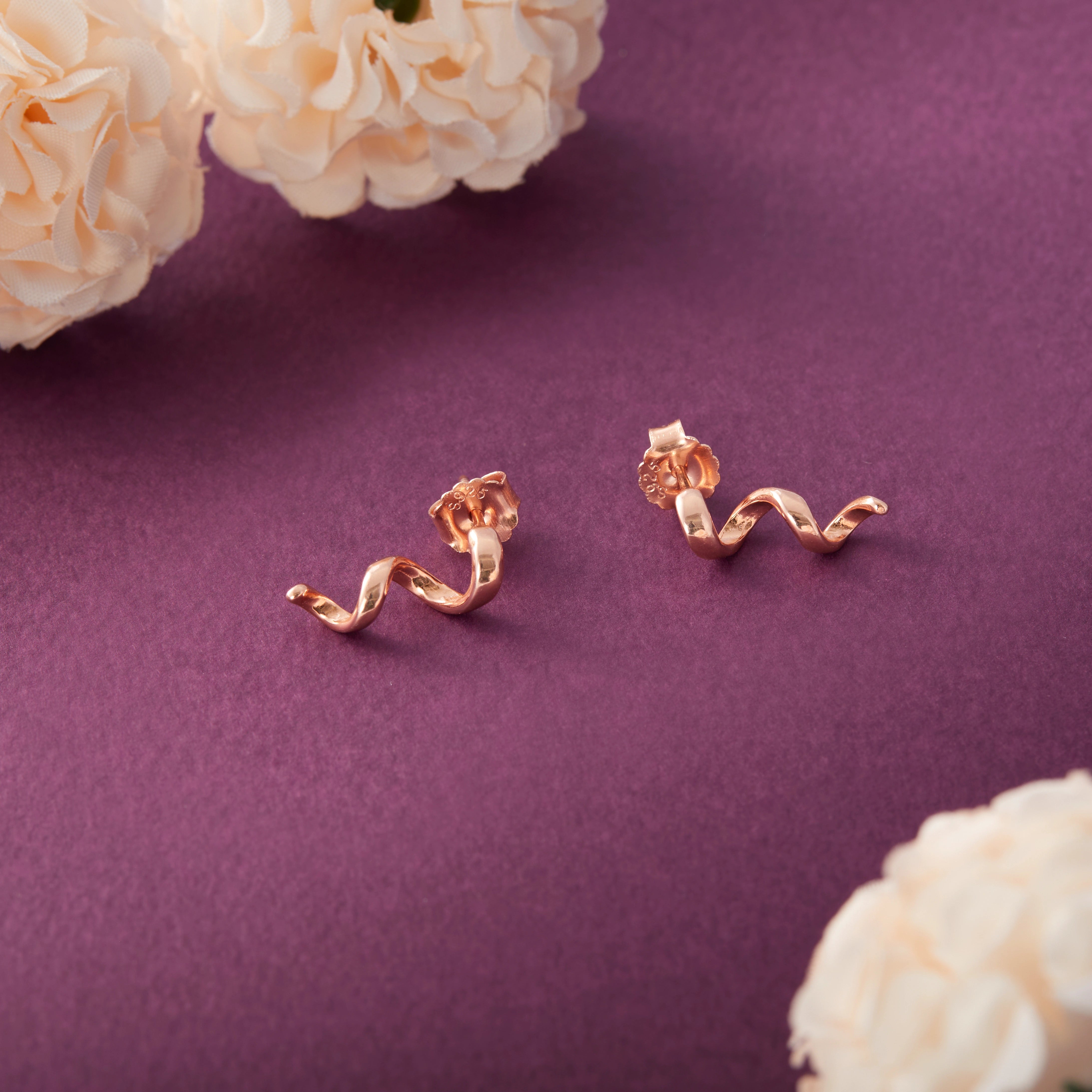 Twisted Wave stud Earrings Ishna