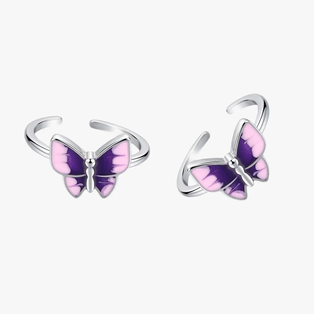 Two-tone butterfly metti pair