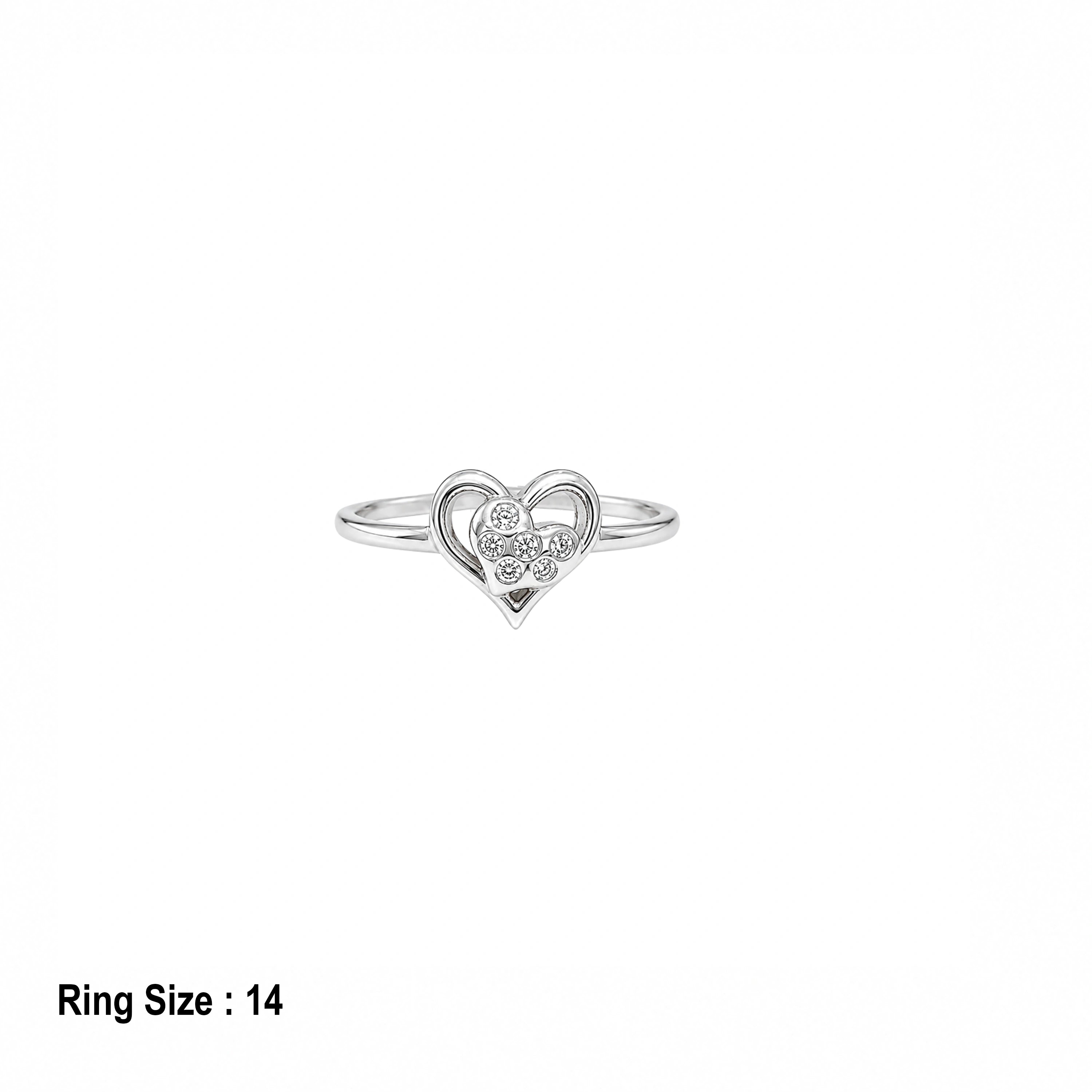 Two Heart Layered Ring Ishna