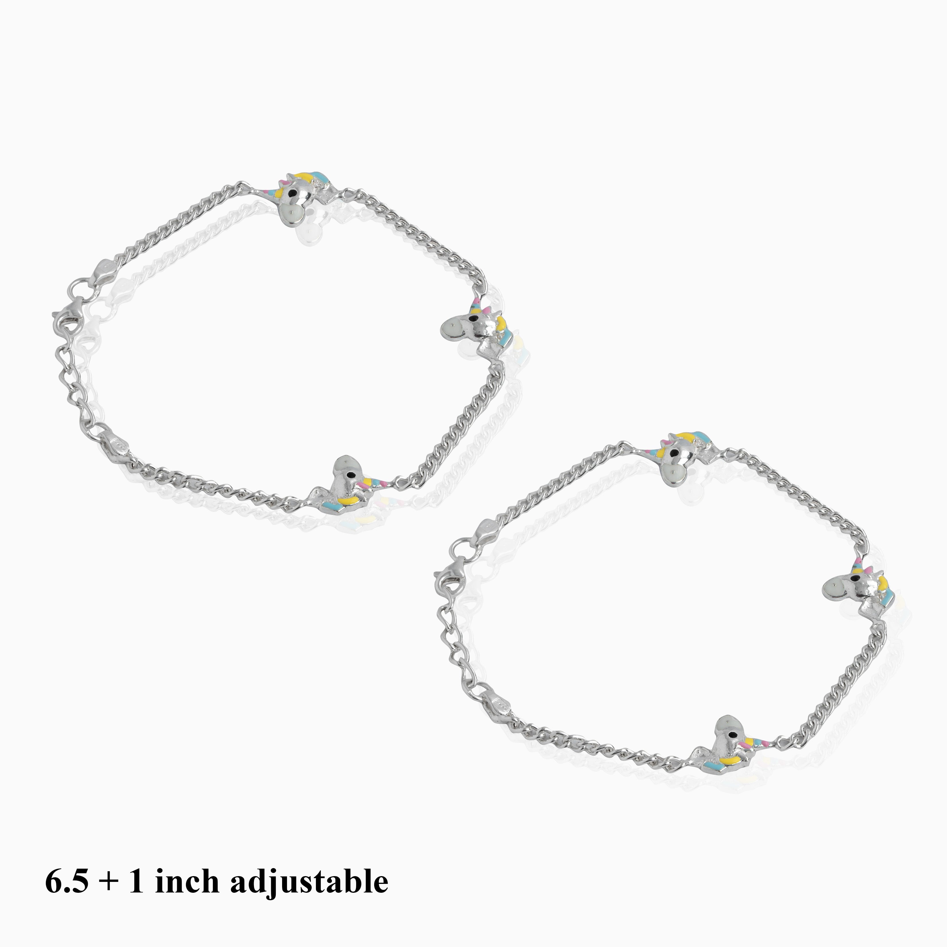 Unicorn Enamel Kids Anklet Ishna