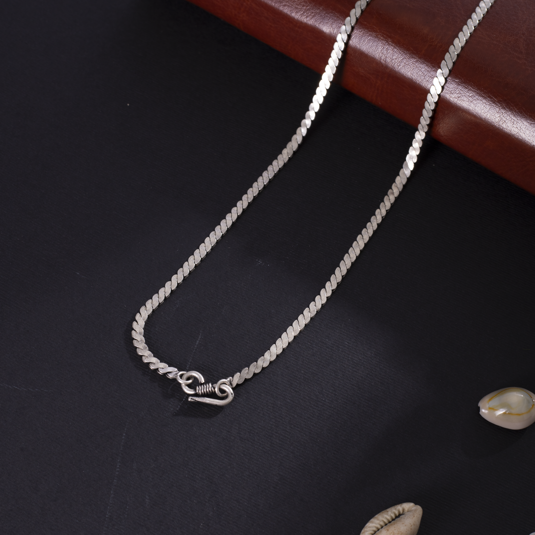 Unisex silver rope chain