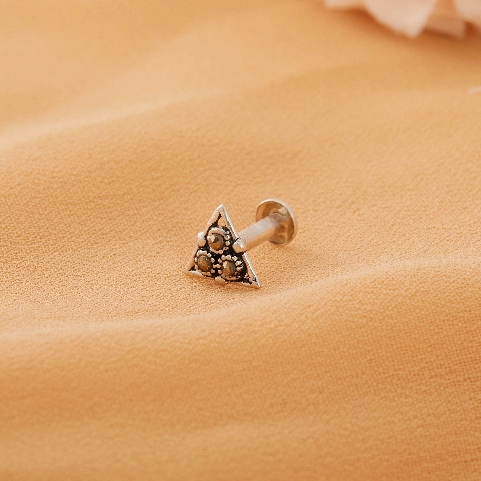 Vinatge Marcasite Triangle Nose Pin Ishna