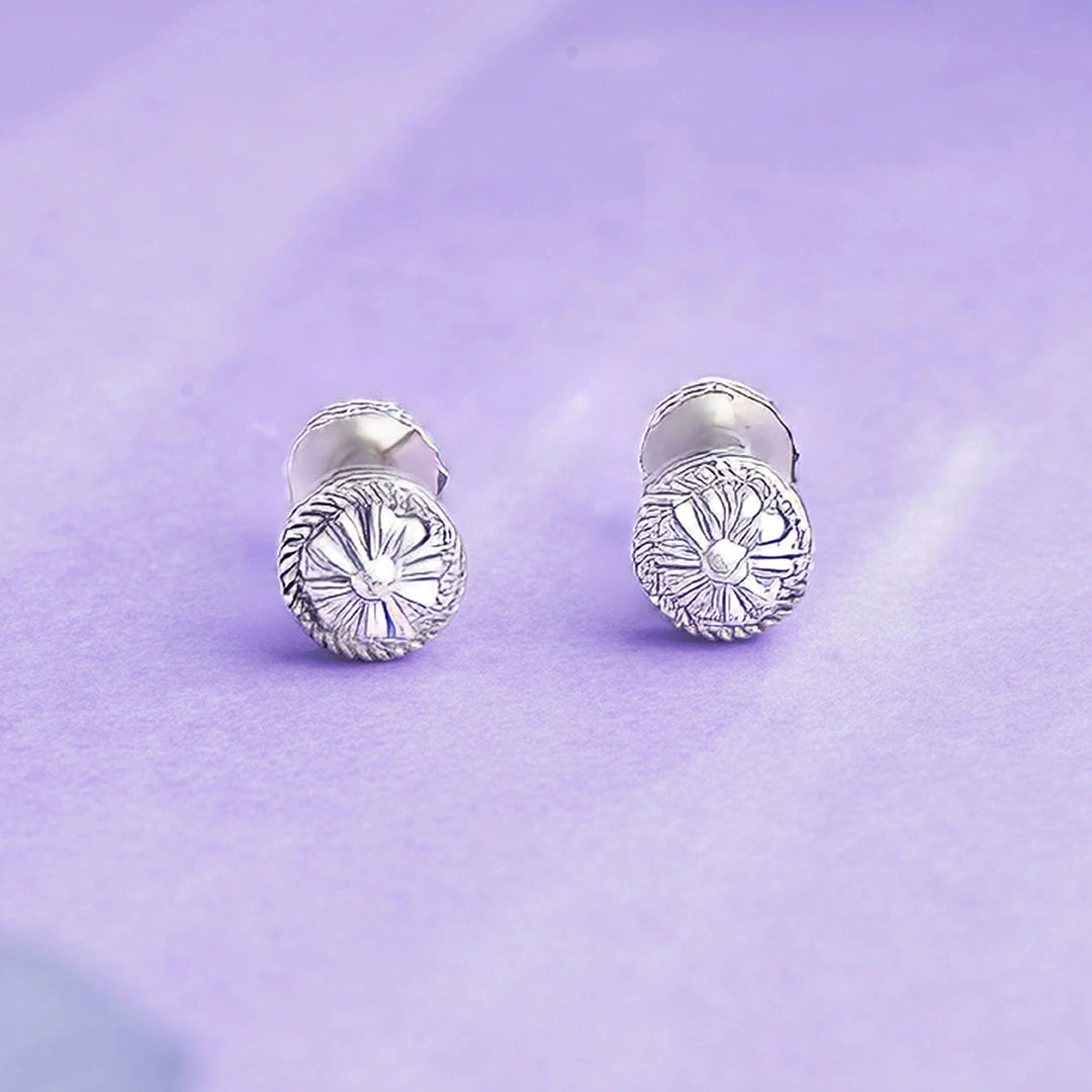 Vintage Flower Stud Earrings Ishna