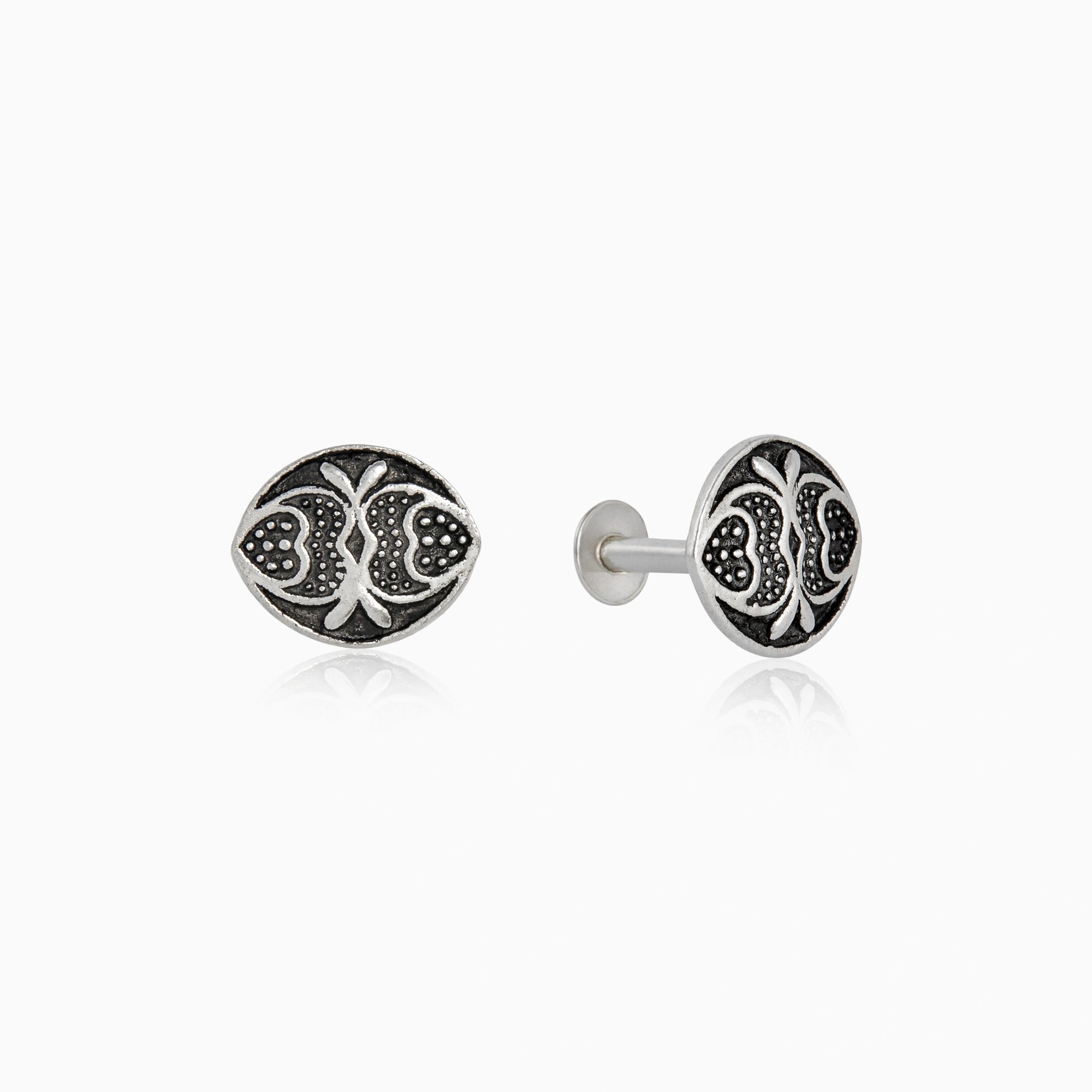 Vintage Oval Stud Earrings Ishna