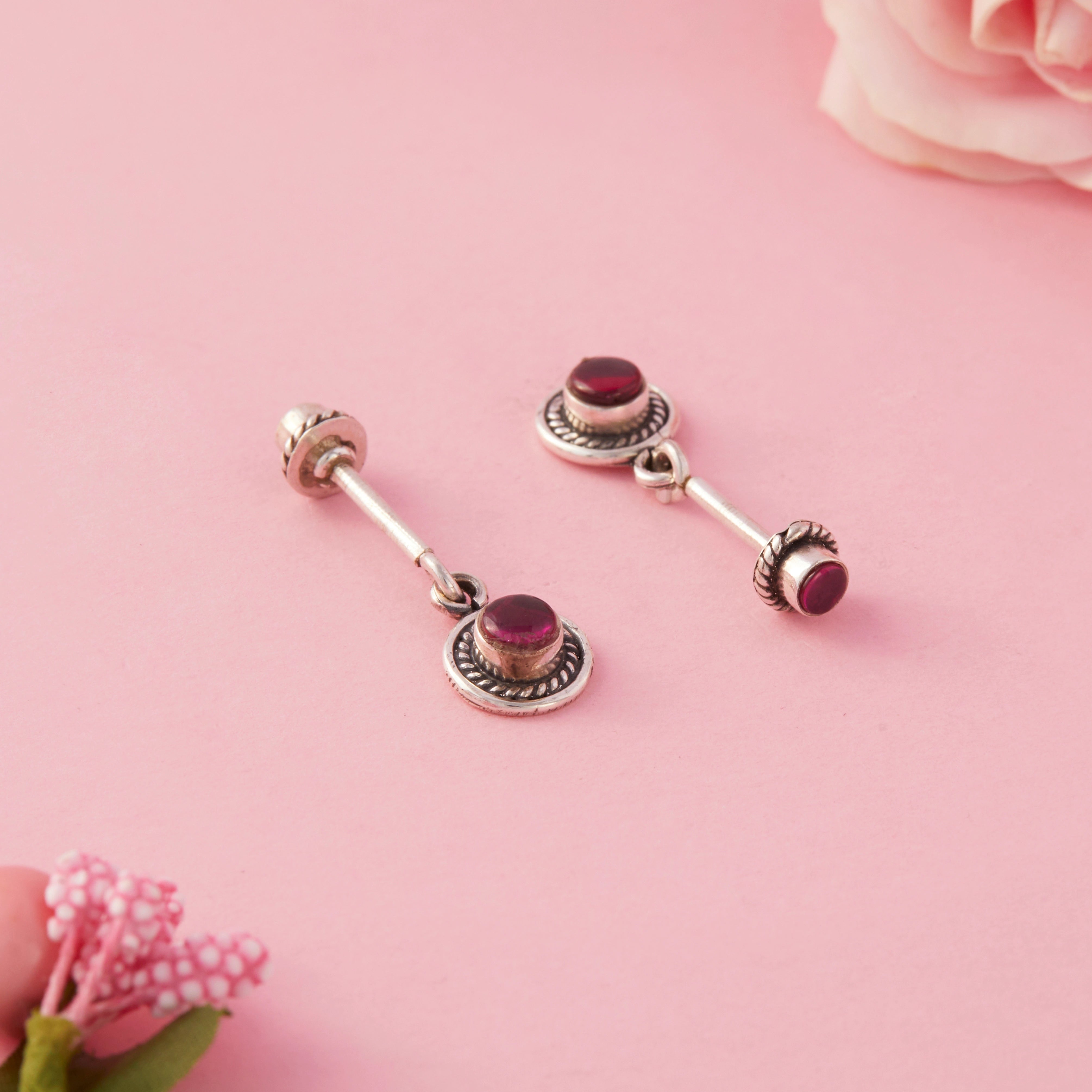 Vintage Purple Earrings Ishna