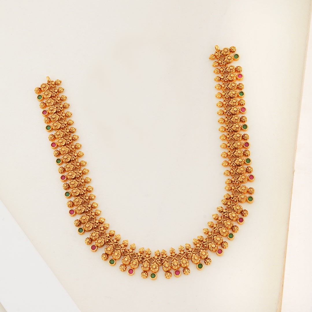 Wedding jewellery floral design necklace with matching studs