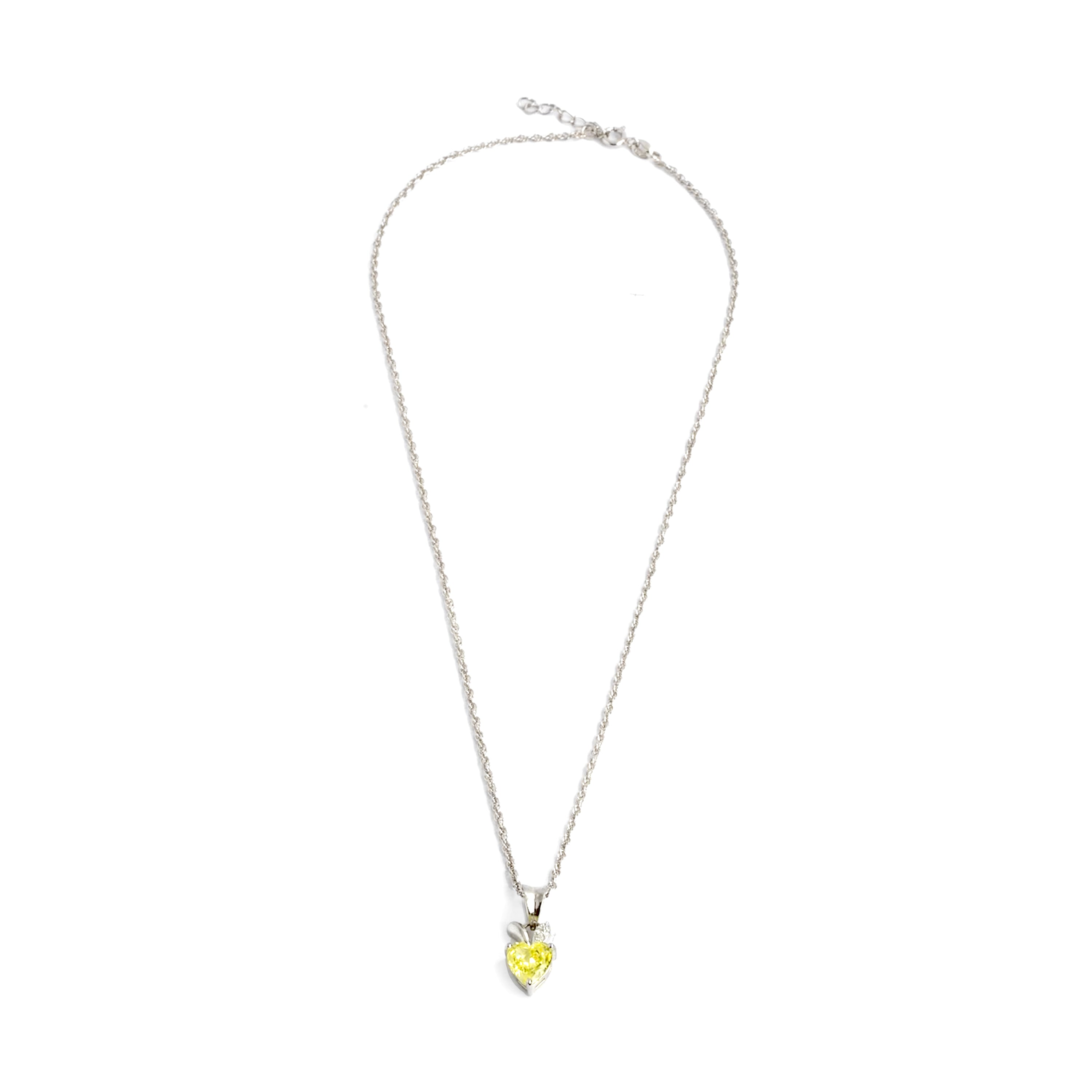 Yellow Heart Motif Pendant Chain Ishna