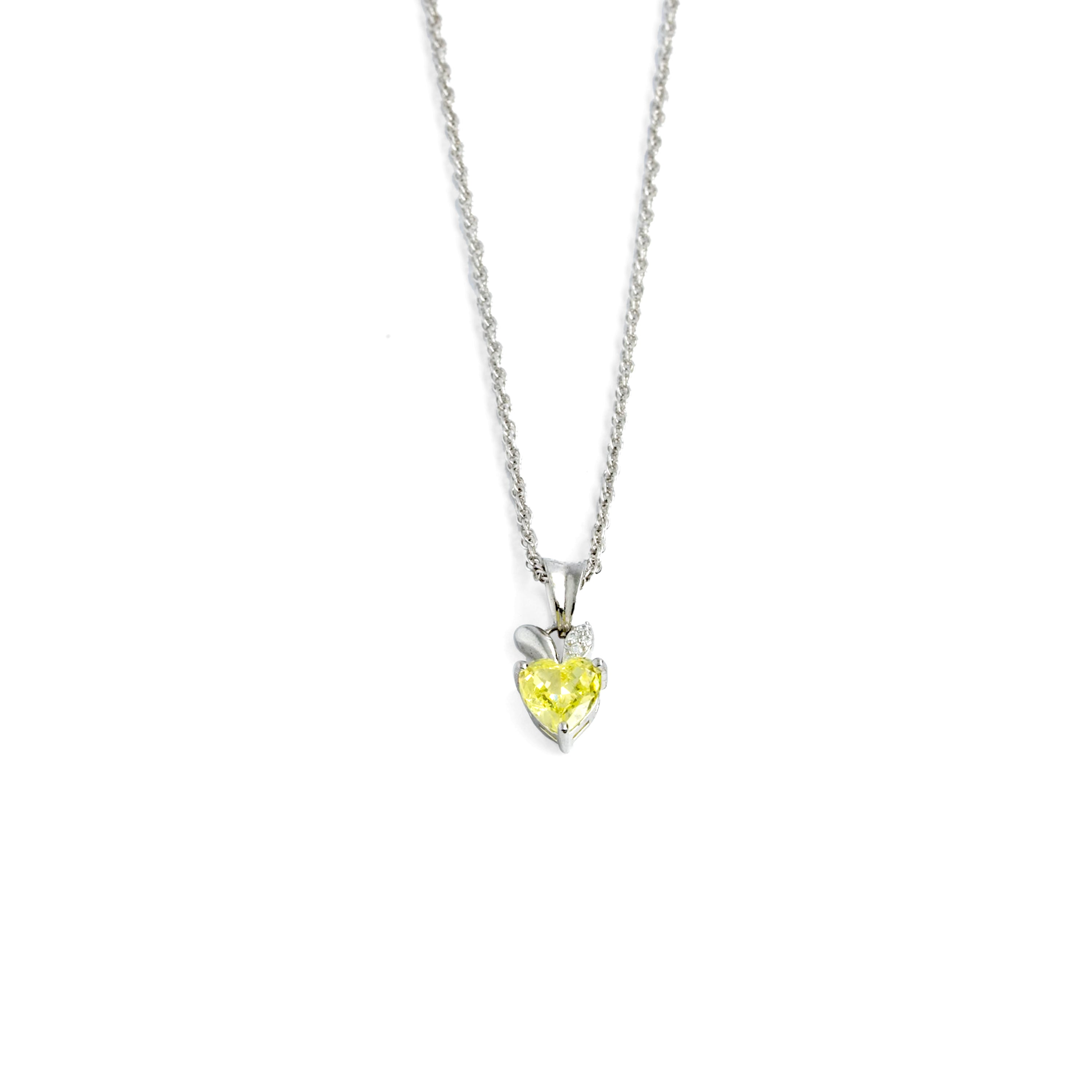 Yellow Heart Pendant Chain Ishna