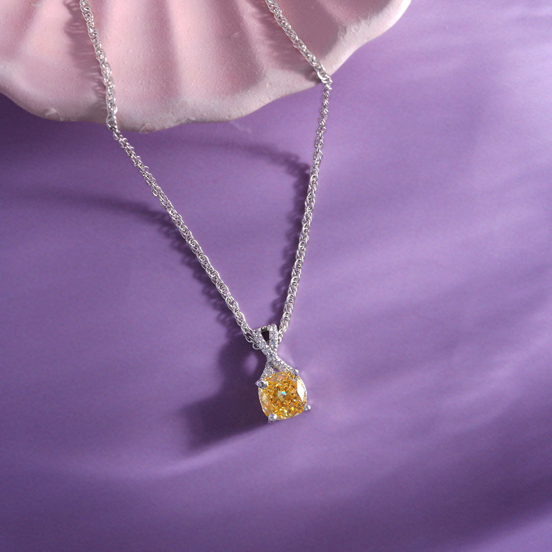 Yellow Stone Pendant Chain Ishna
