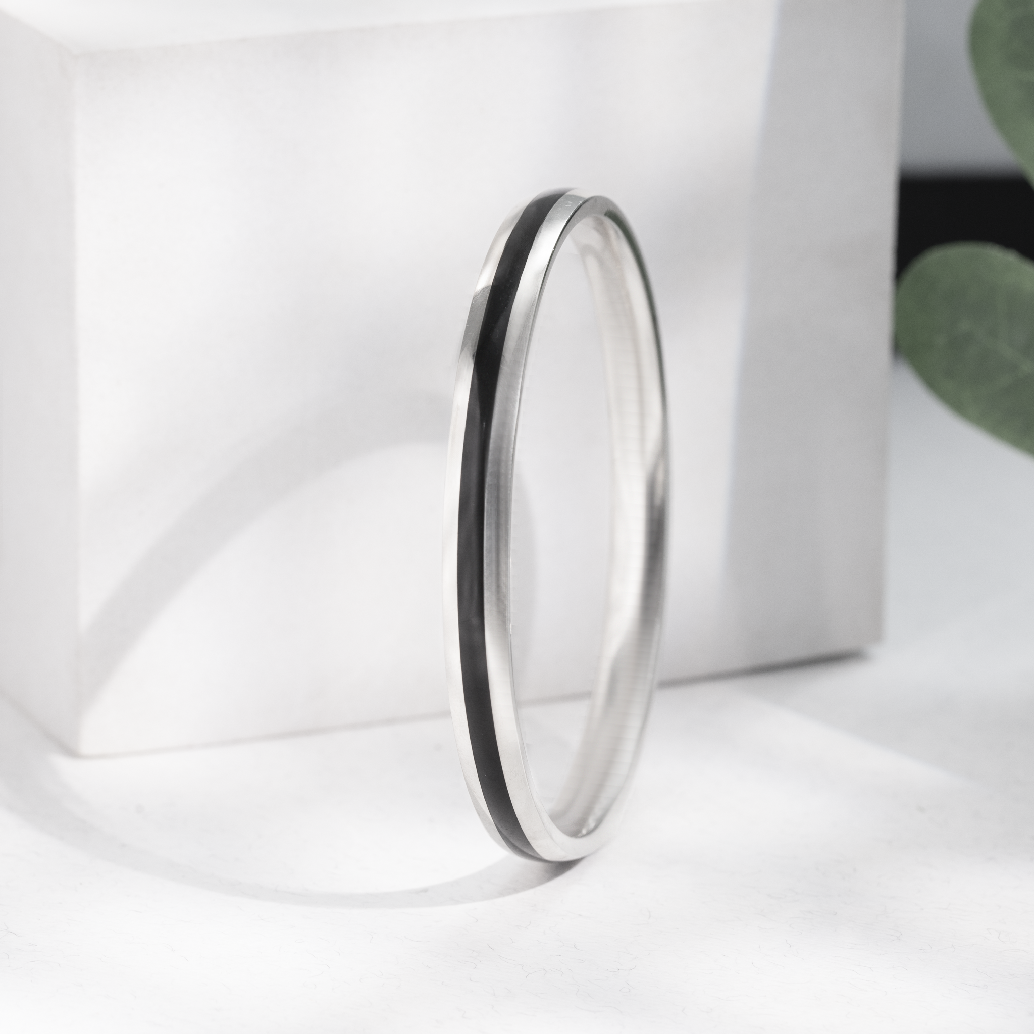 black stripe silver kada