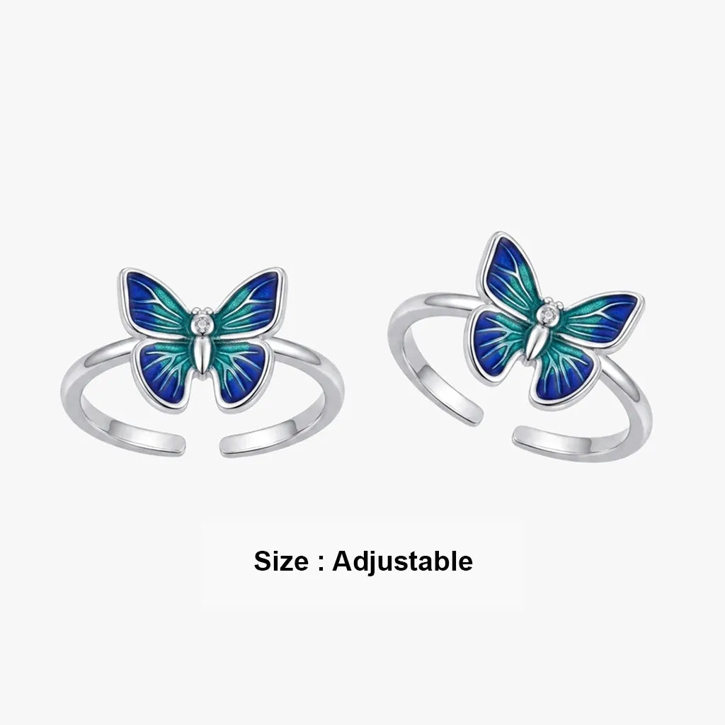 blue butterfly 925 silver