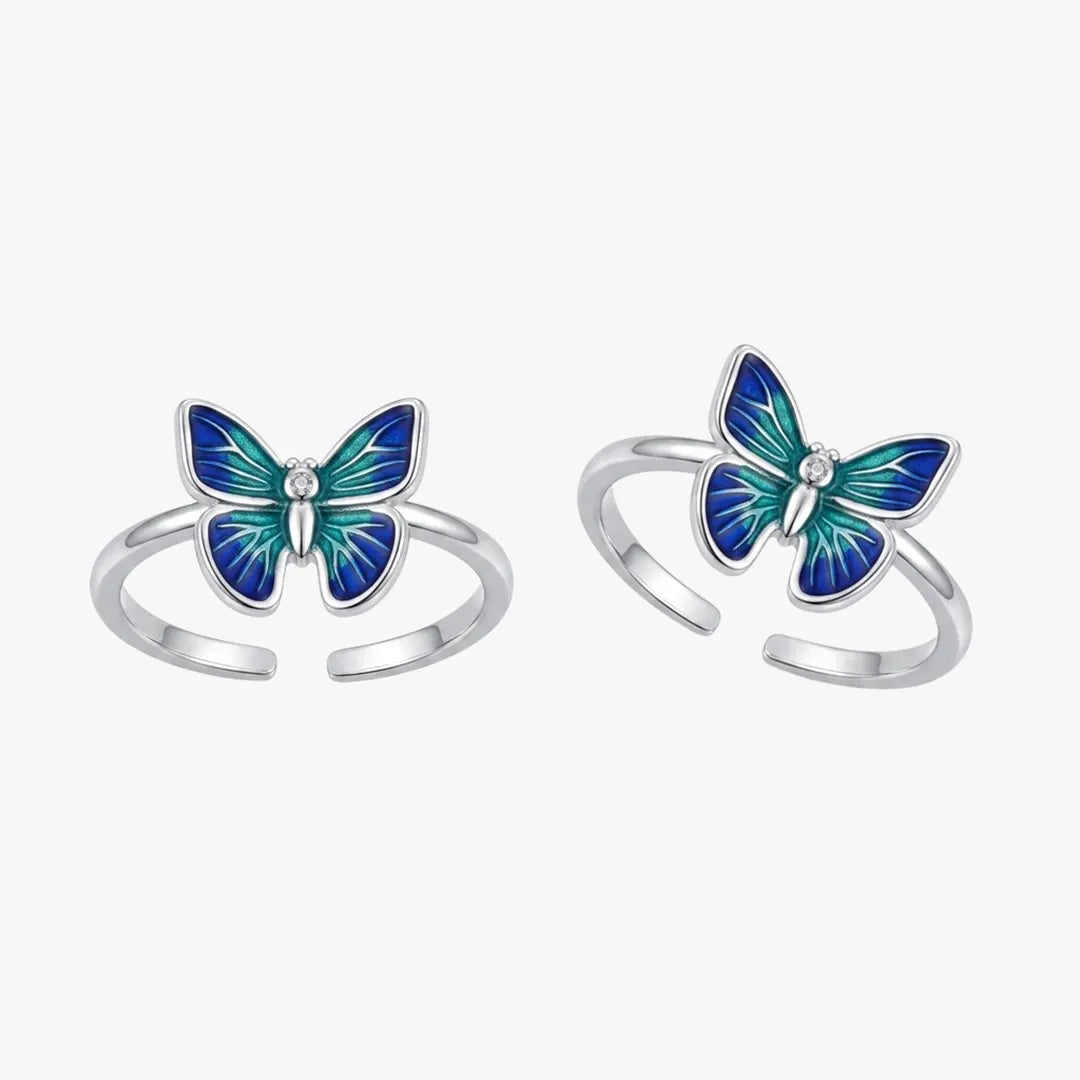 blue butterfly silver toering