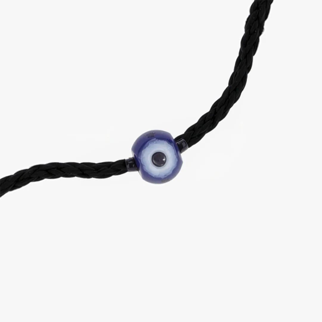 blue evil eye black thread bracelet