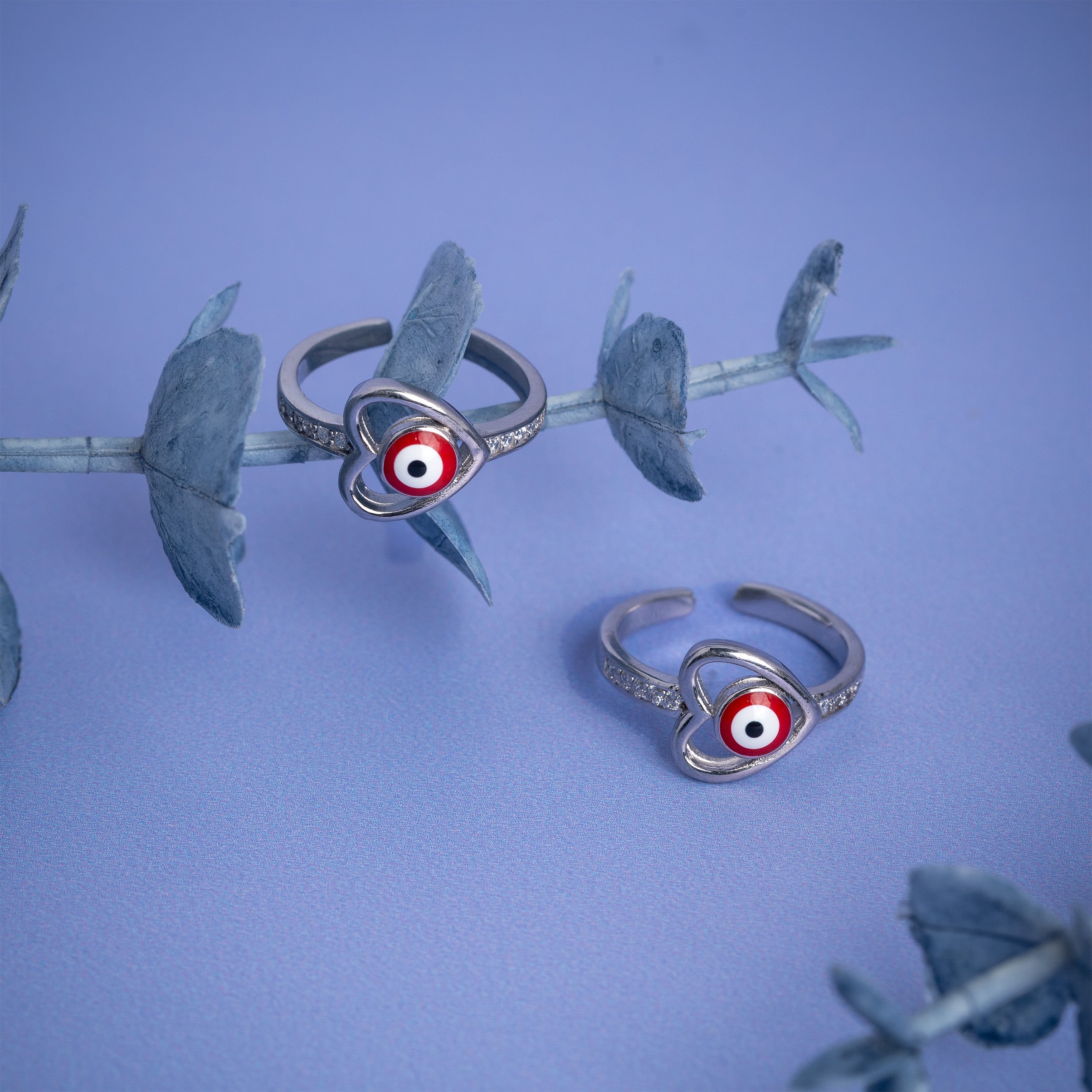 colourful heart toe ring