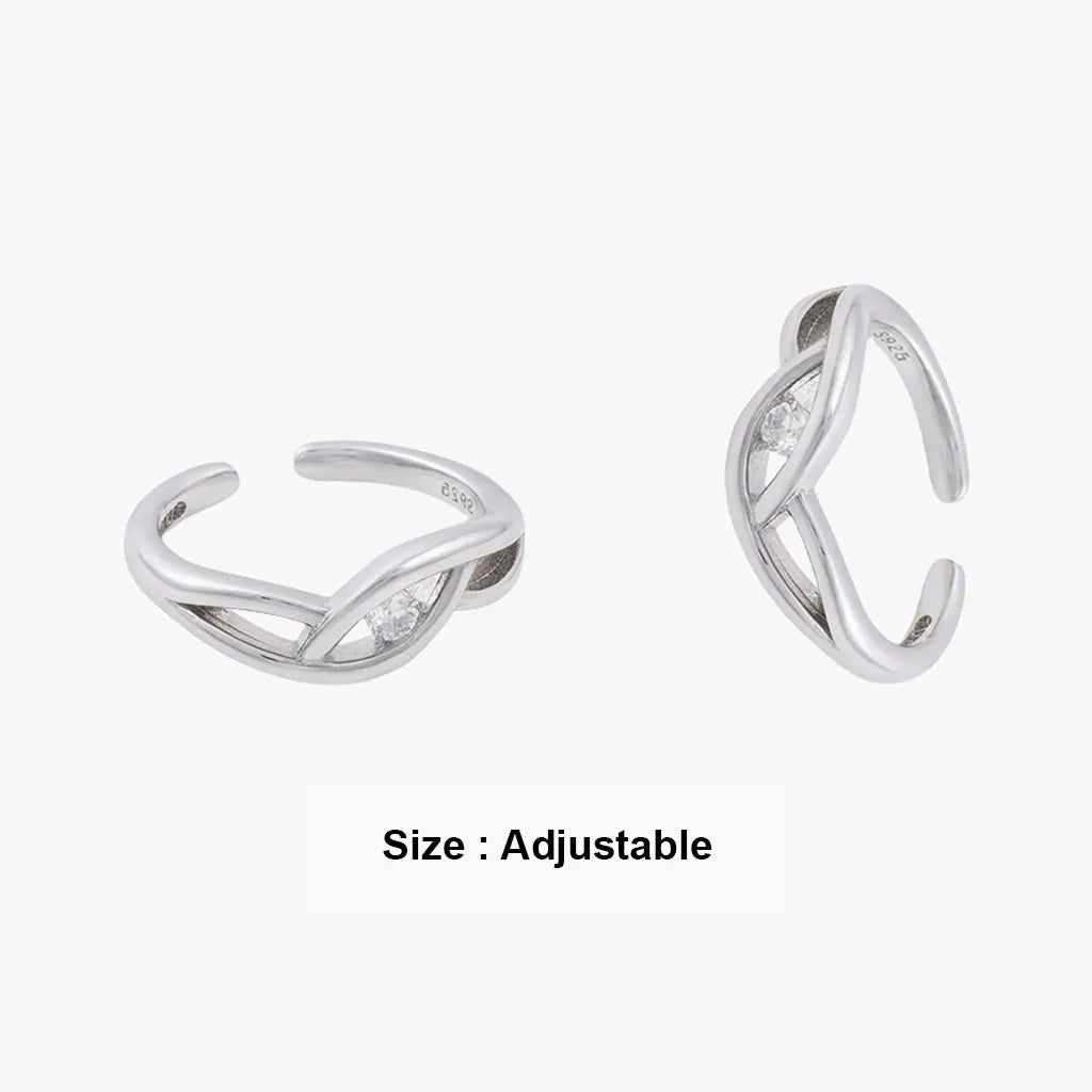 curve sterling silver metti for women