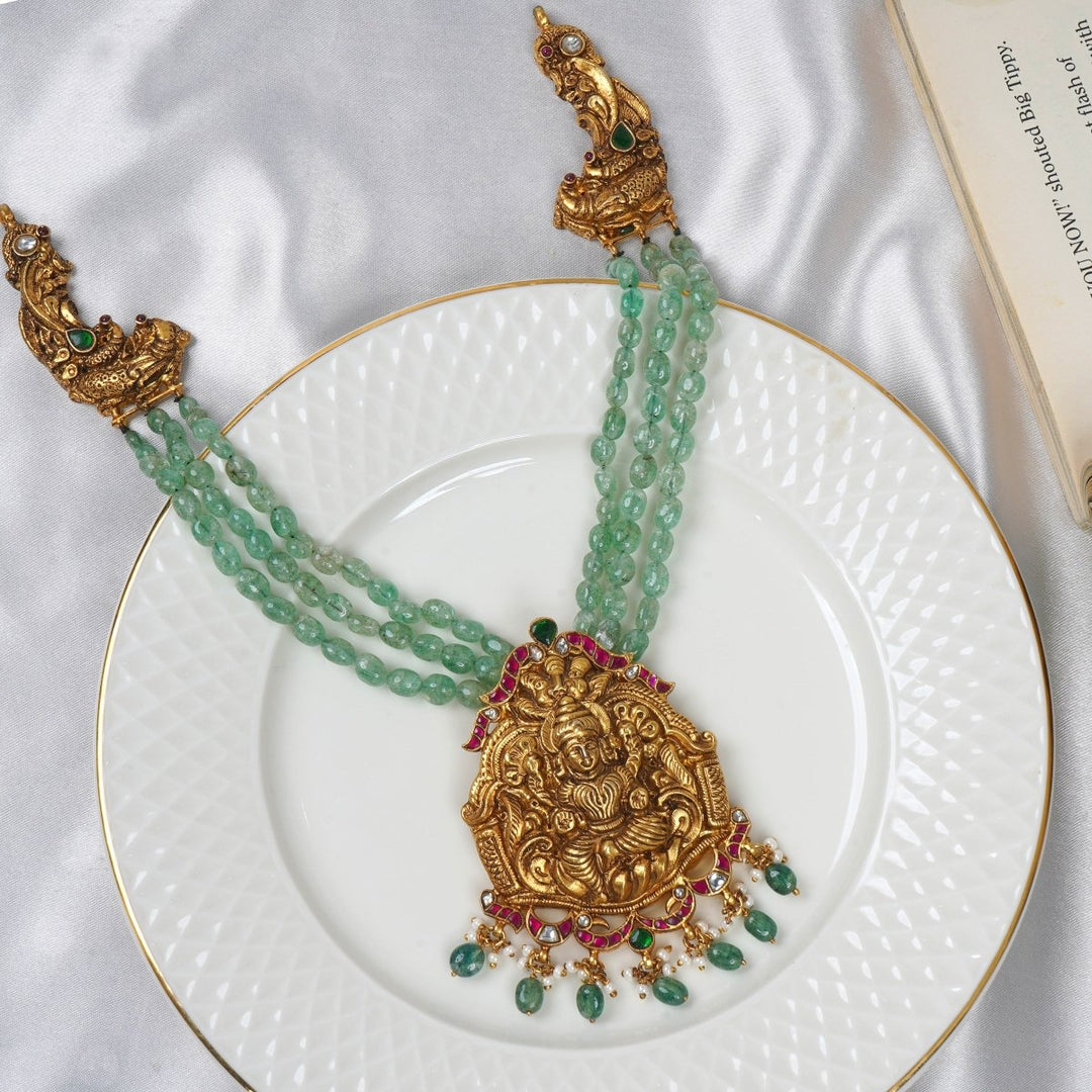 Deep Nagas Lakshmi Green Beads MalaiMalaiIshna