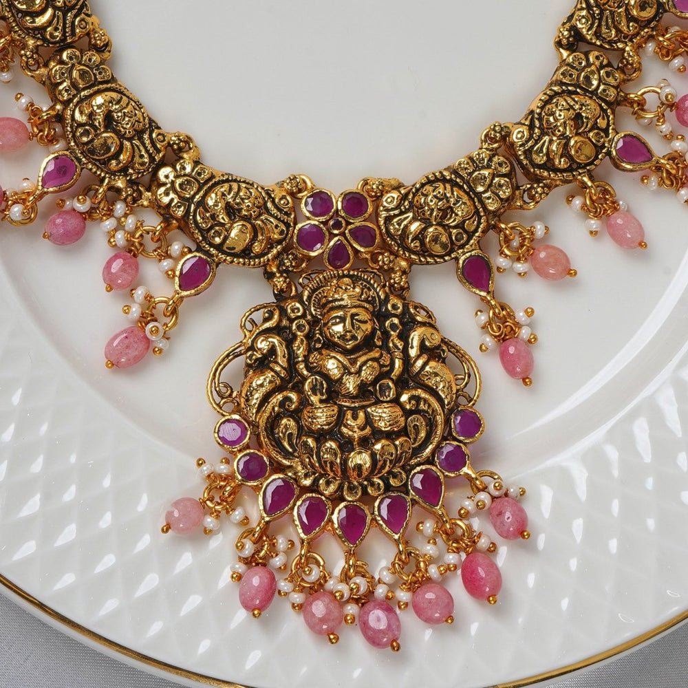 Deep Nagas Lakshmi Malai - Pink BeadsMalaiIshna