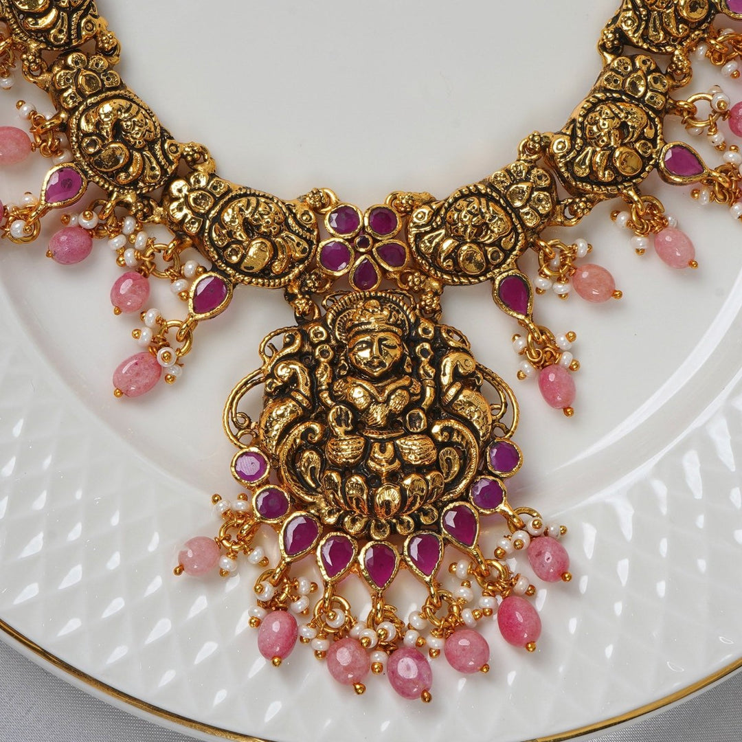 Deep Nagas Lakshmi Malai - Pink BeadsMalaiIshna