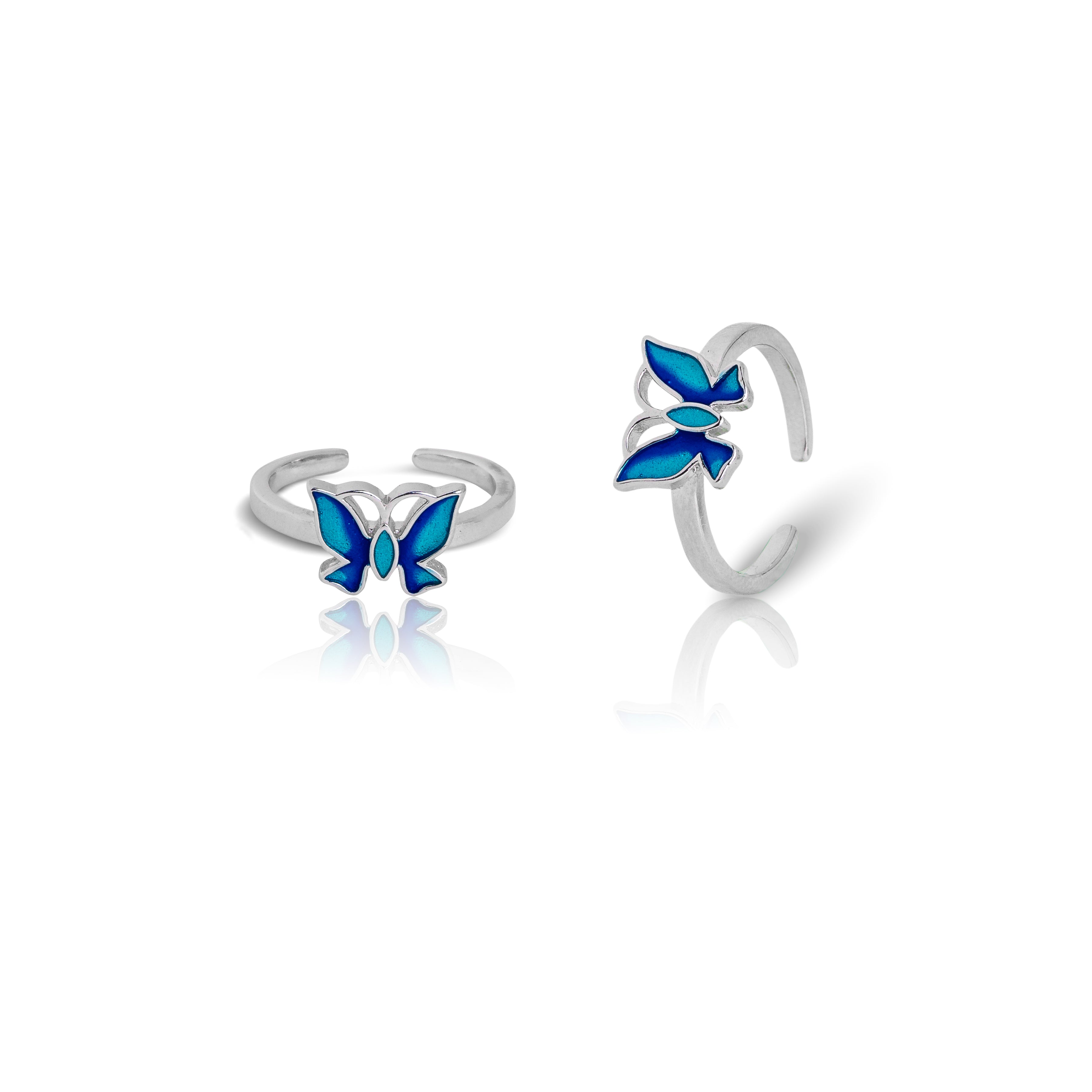 designer butterfly toe ring