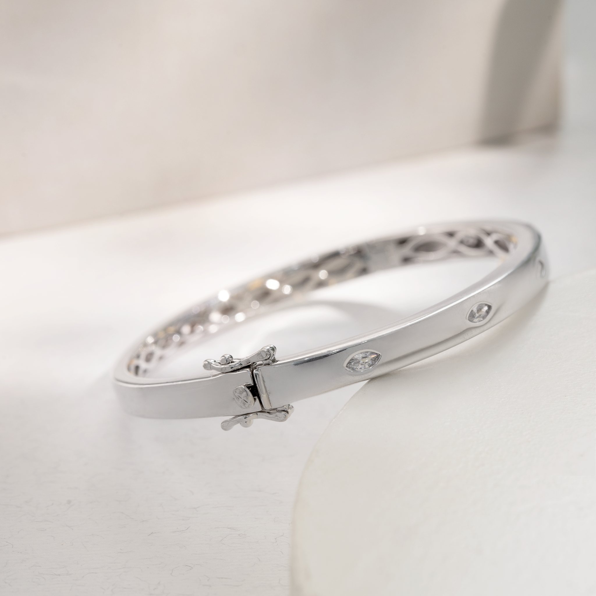 designer sterling silver kada bracelet
