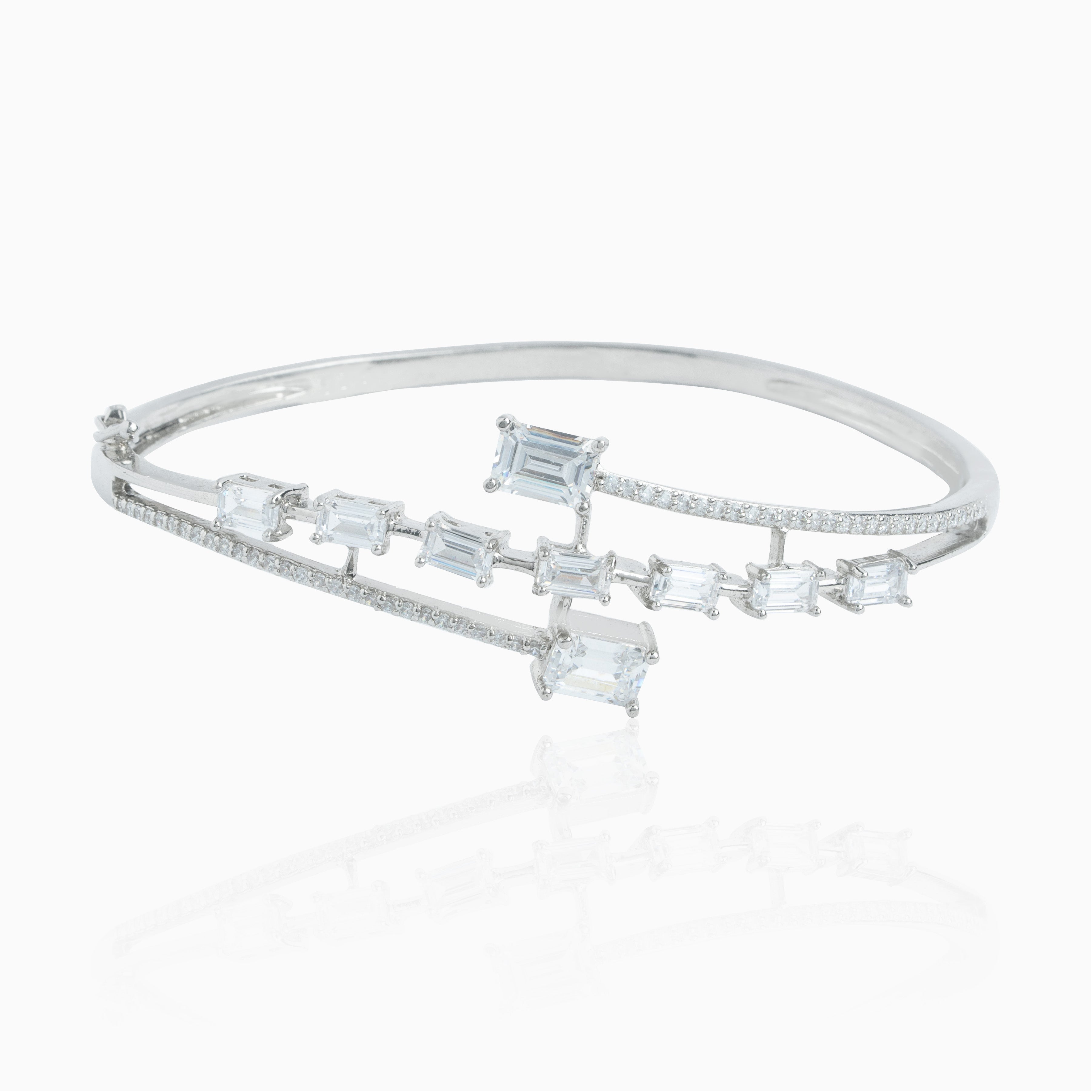 elegant silver kada for women