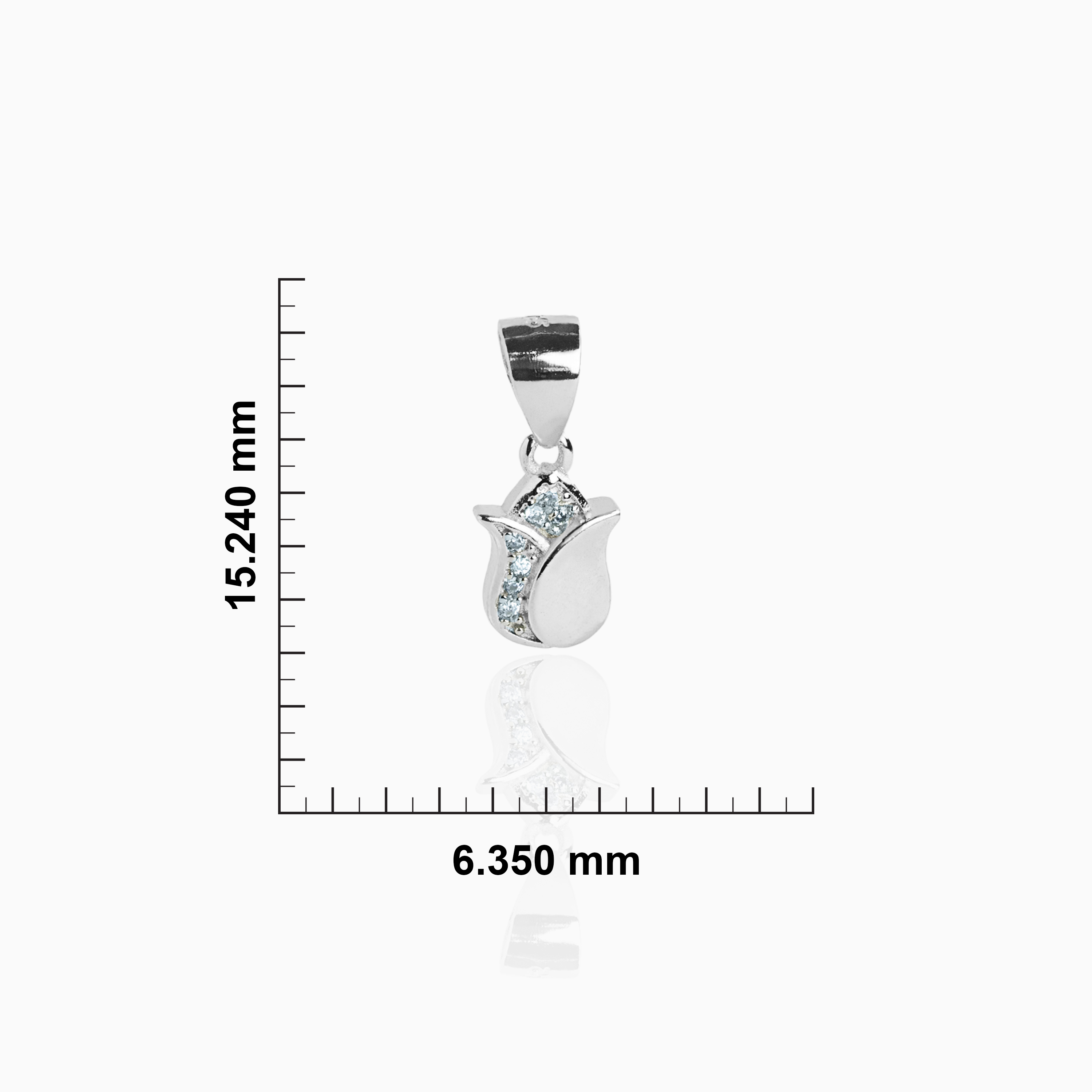 floral silver pendant necklace charm
