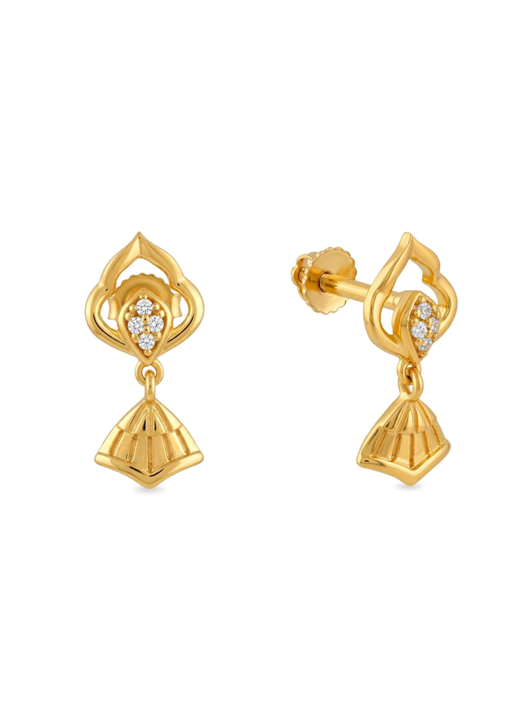 geometric drop jhumka earrings for women