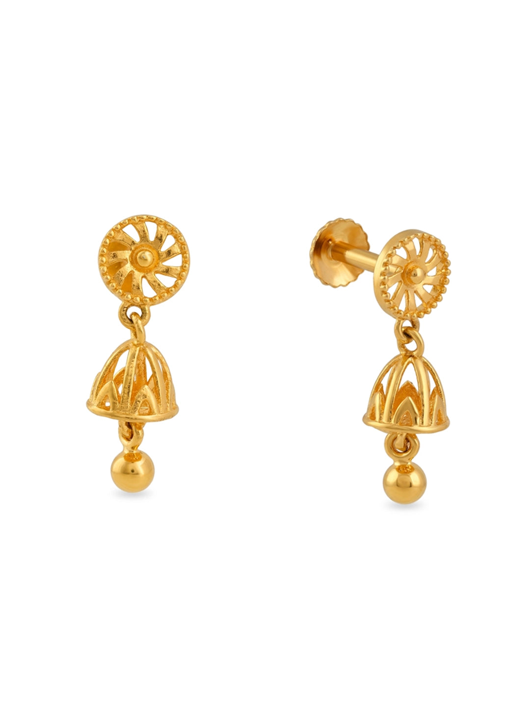 gold jhumka earrings for women