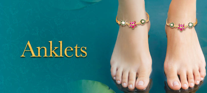 Gold Plated Anklets Collection Banner Mobile