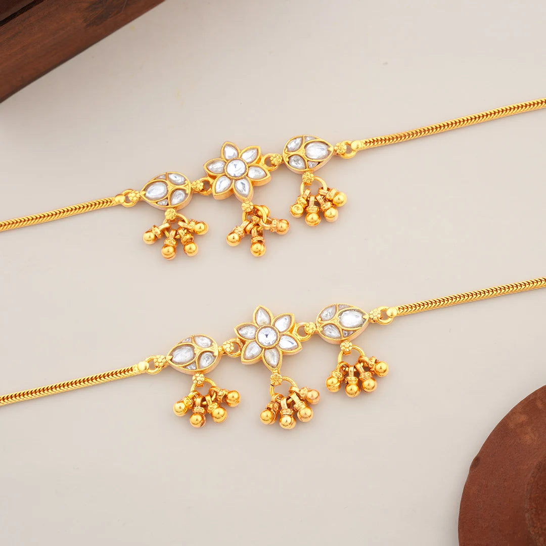 gold plated anklet for women