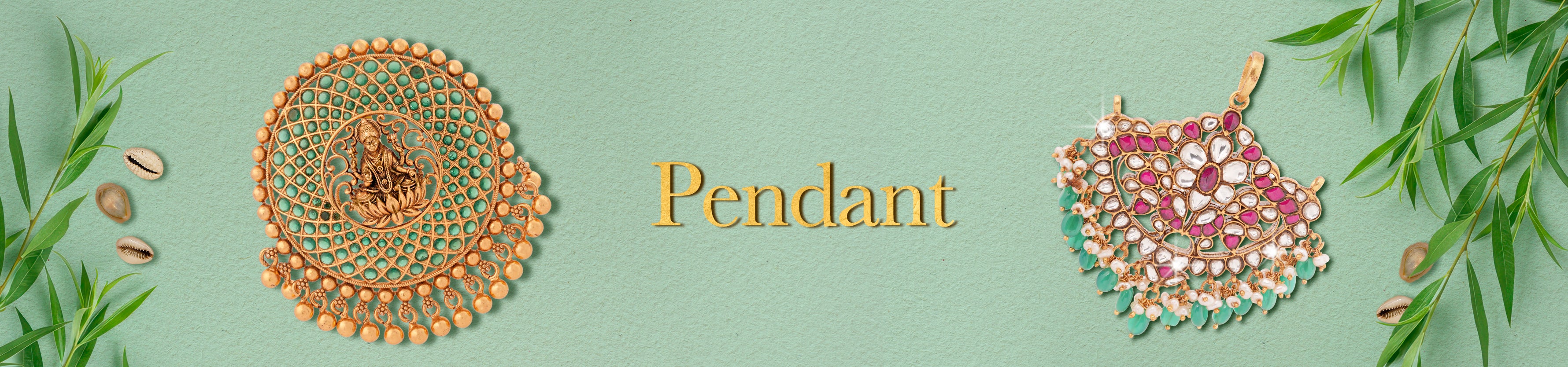 Gold Plated Pendant Collection Banner Desktop