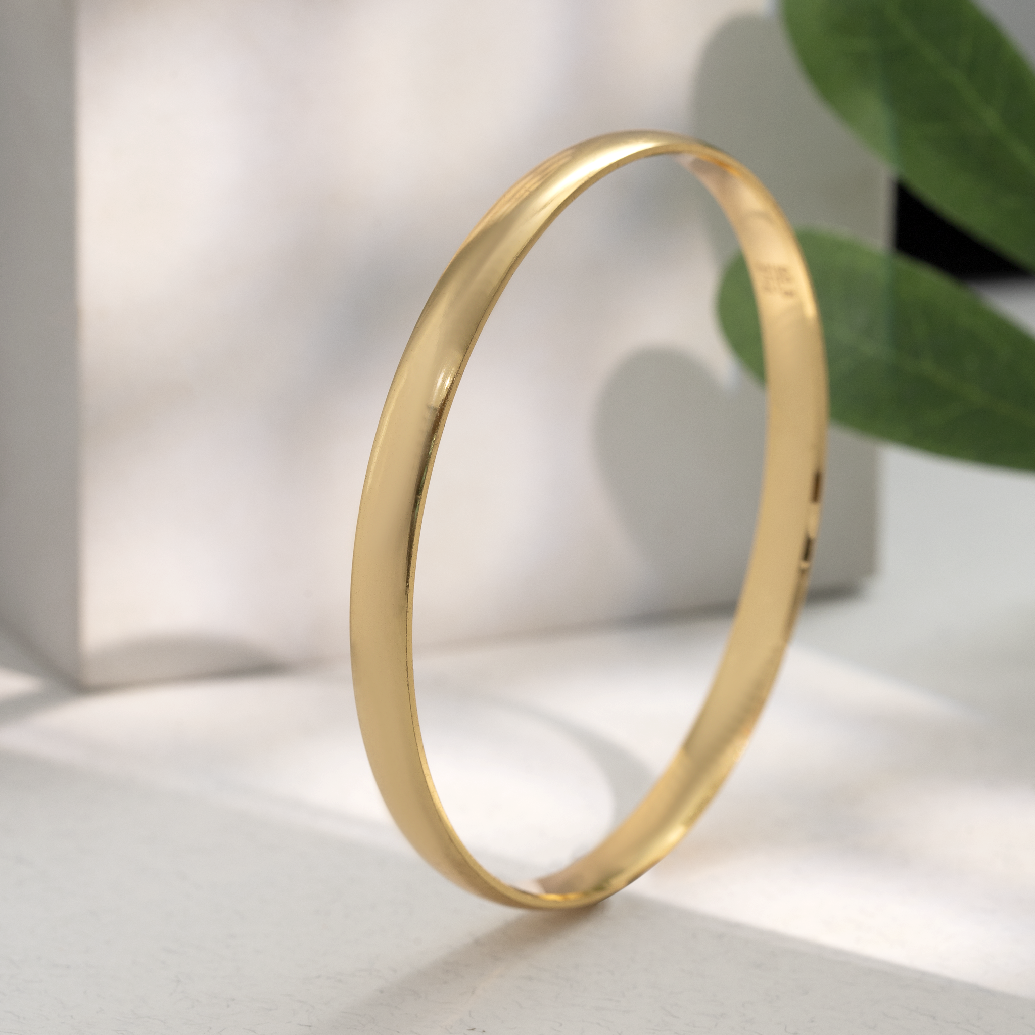 gold polished silver kada