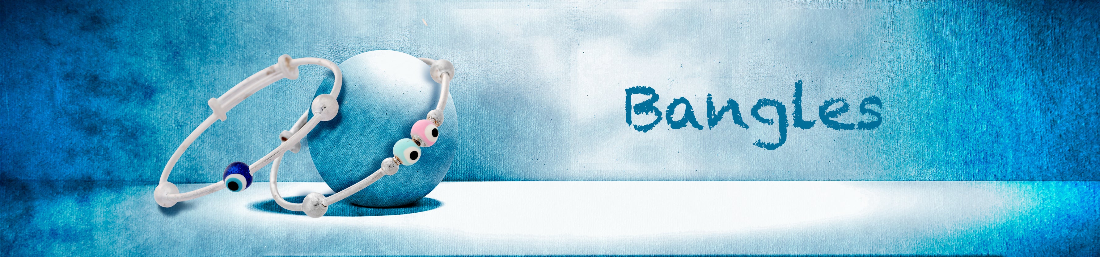 Kids Sterling Silver Bangle Collection Banner Desktop