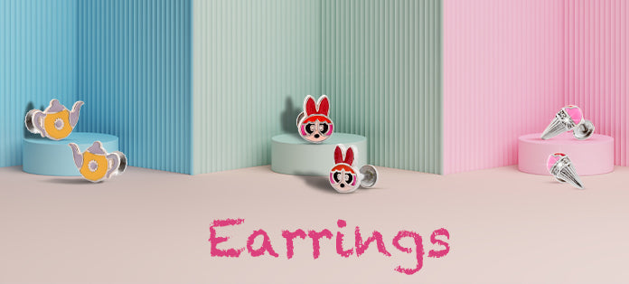 Kids Sterling Silver Earrings Collection Banner Mobile