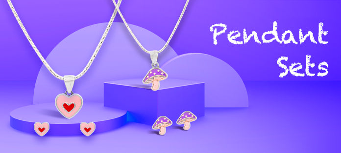 Kids Sterling Silver Pendant Set Collection Banner Mobile