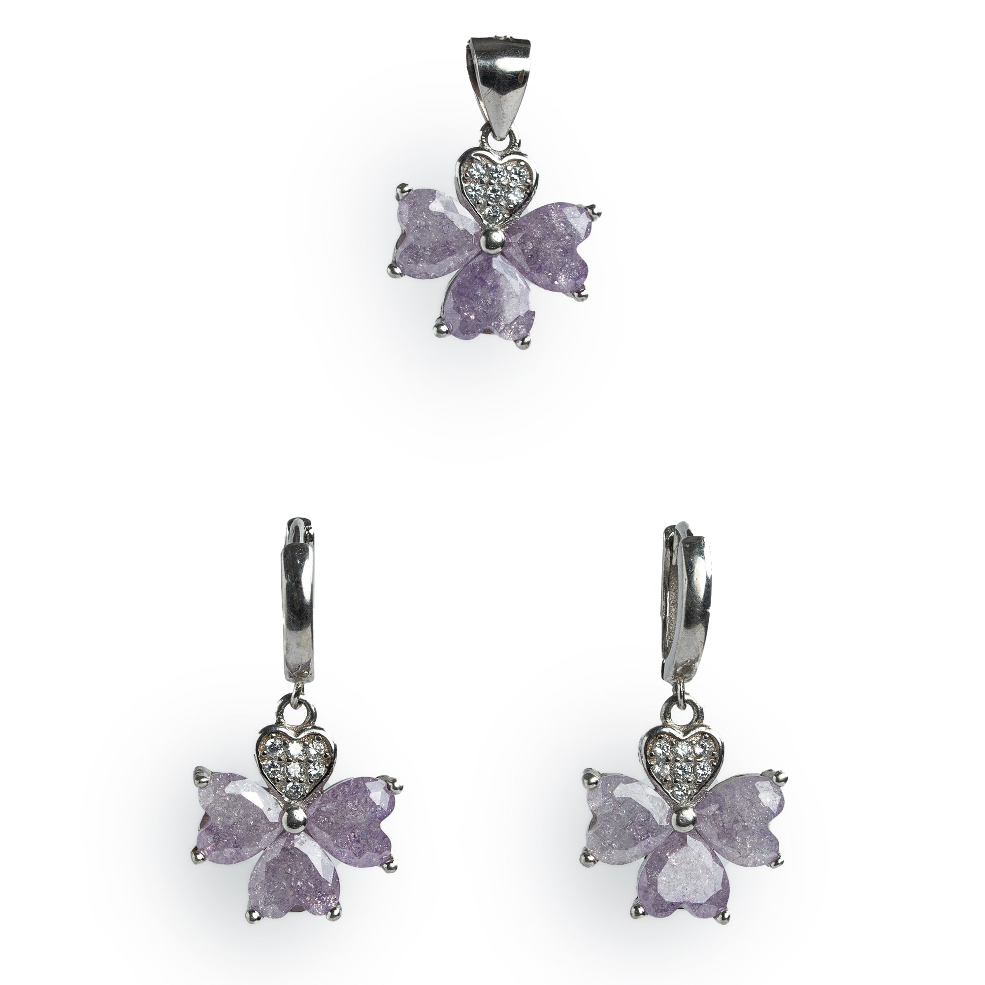 lavender stone butterfly pendant