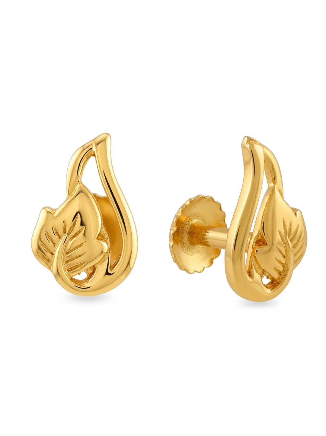 leaf motif earrings for women