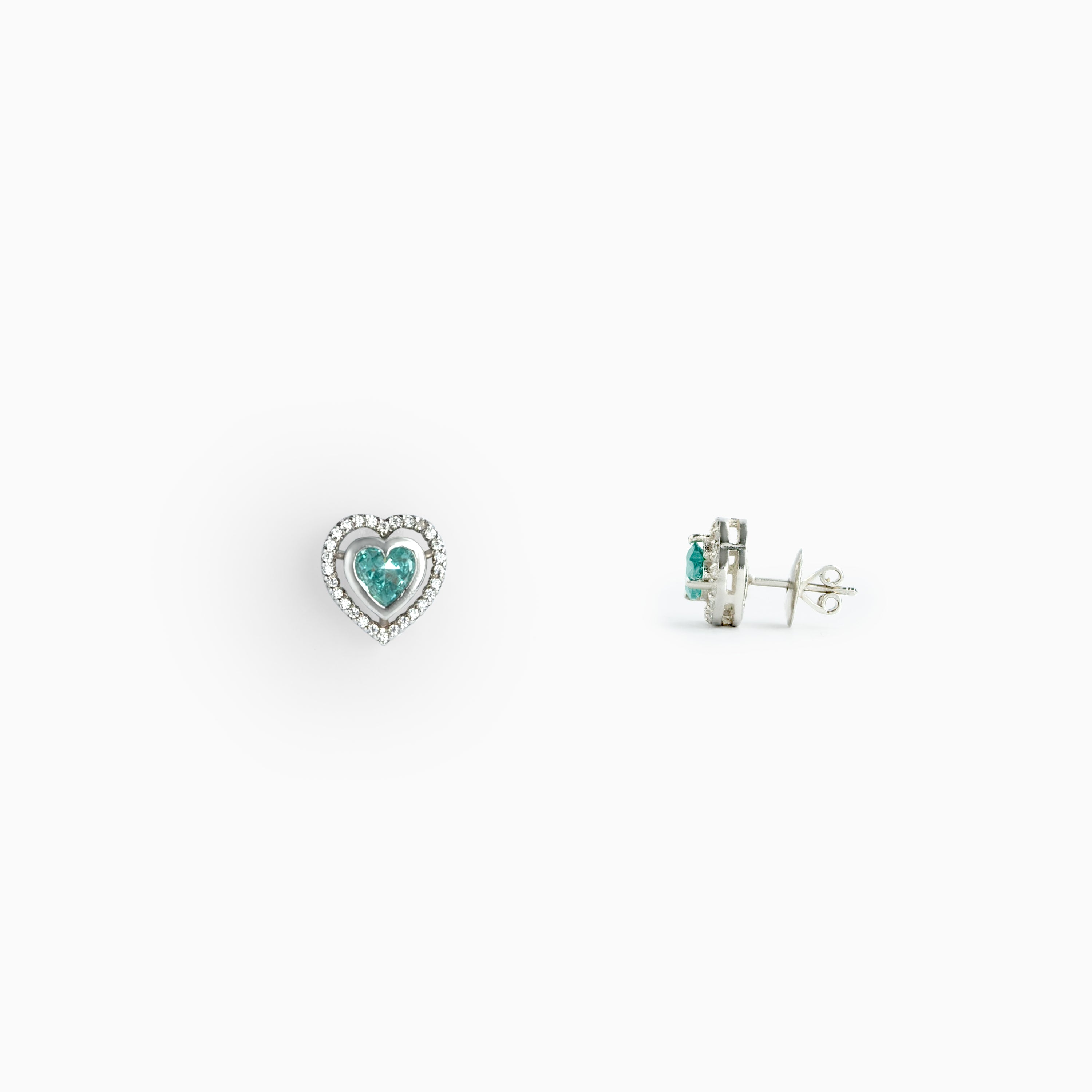 light blue heart stud earrings ishna