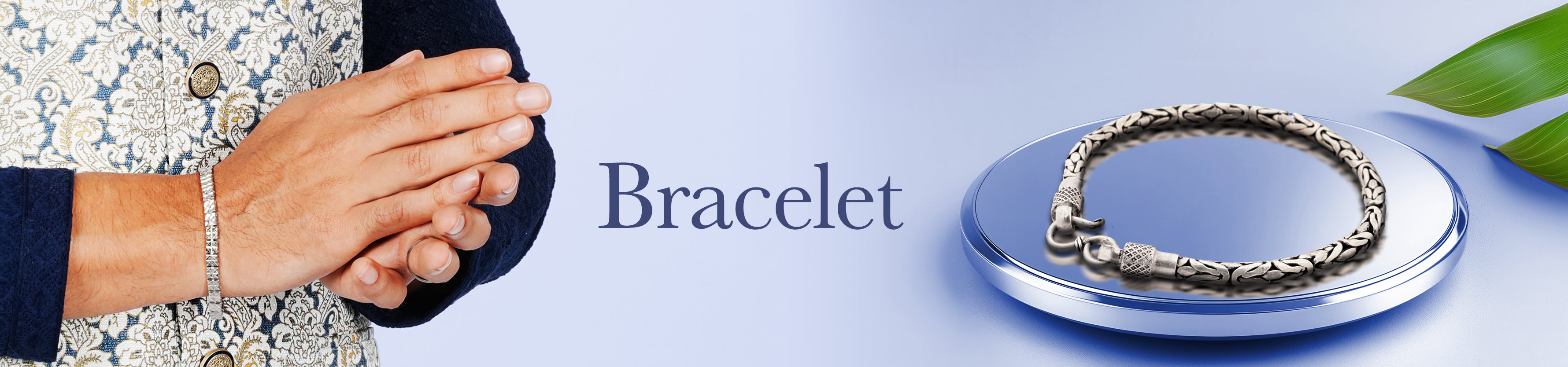 Mens Sterling Silver Bracelets Collection Banner Desktop