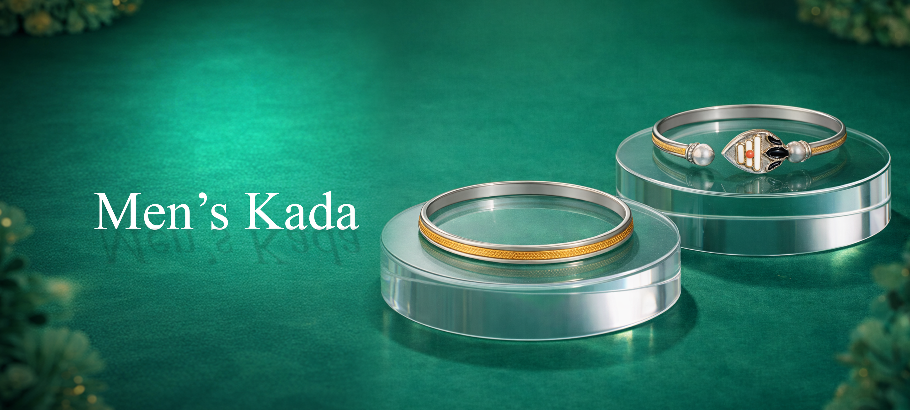 Mens Sterling Silver Kada Collection Banner Mobile