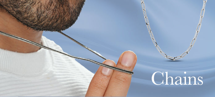 Mens Sterling Silver Chain Collection Banner Mobile