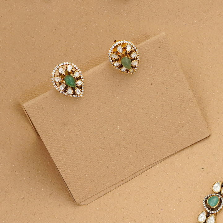  moissanite necklace and studs