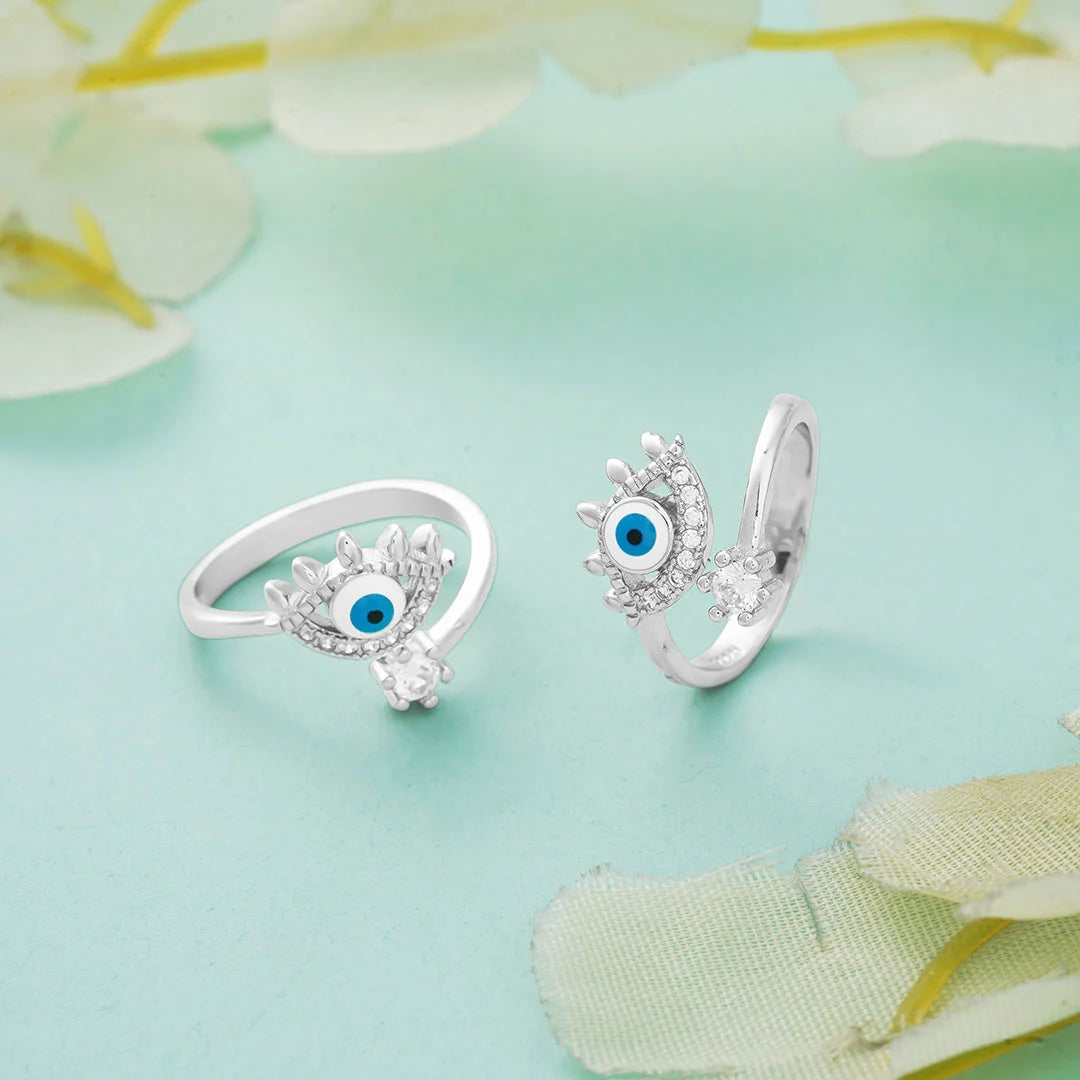 Evil Eye Toe Rings for Women
