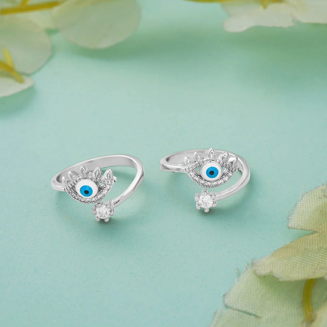 Evil Eye Toe Rings for Women