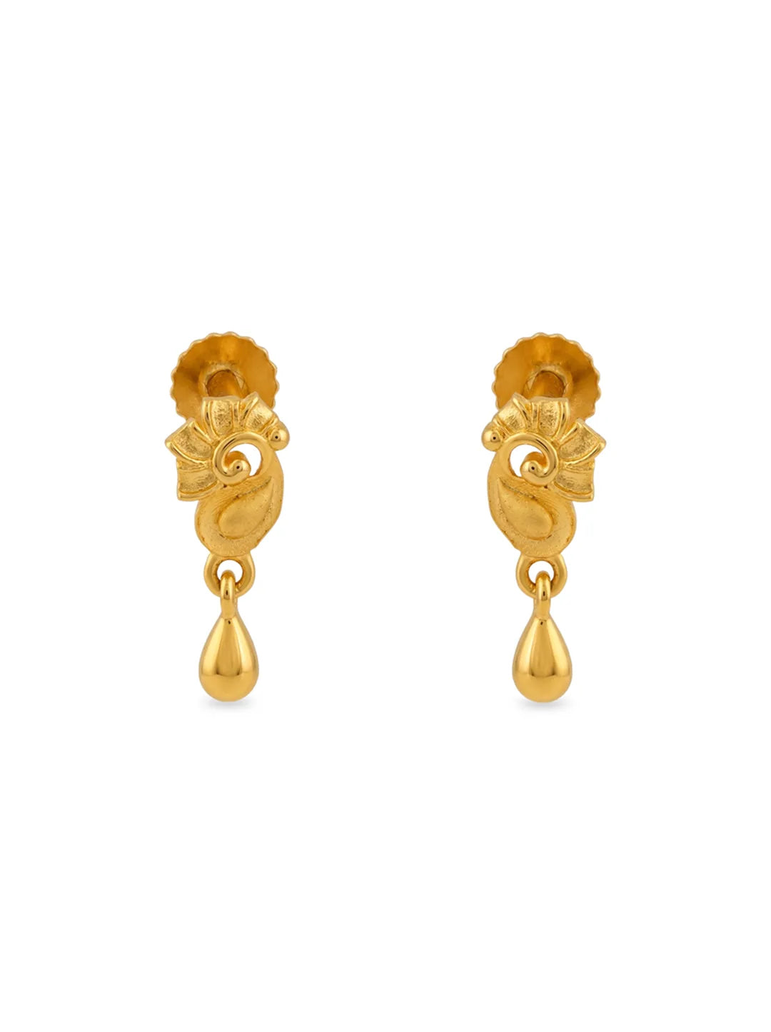 peacock design gold earrings for women