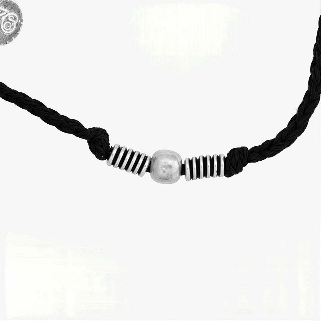 925 Silver Black Thread Bracelet